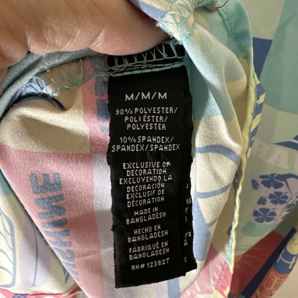 Fresh Prints Brand Hawaiian Shirt Men's Medium Colorful Aloha Tiki Bar Print - Picture 4 of 9